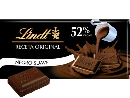 Lindt Chocolate Negro 52% Cacao - Tableta Cremosa de 100 g Embalaje Deteriorado Online