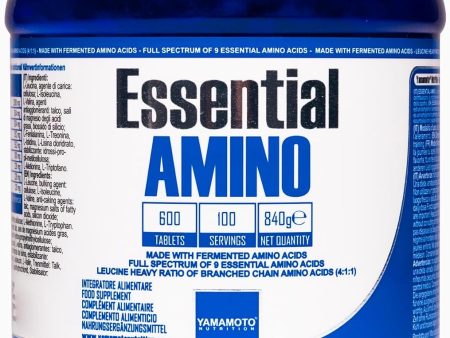 YAMAMOTO NUTRITION Essential AMINO 600 tabletas, aminoácidos esenciales fermentados EAA y BCAA ramificados 4:1:1 Suplemento, Suplemento deportivo
 Embalaje Deteriorado Online now